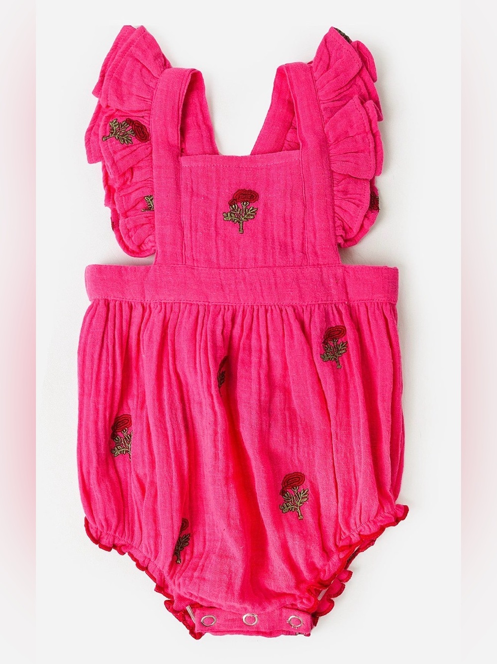 🌹 Baby Girls’ Emerald Bubble Romper🌹